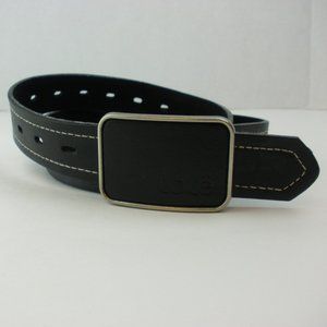 Lole Black Leather Belt with Buckle